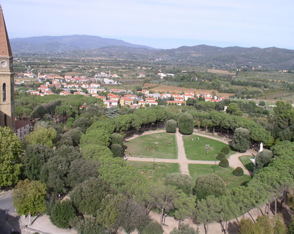 il prato, vista panoramica su arezzo